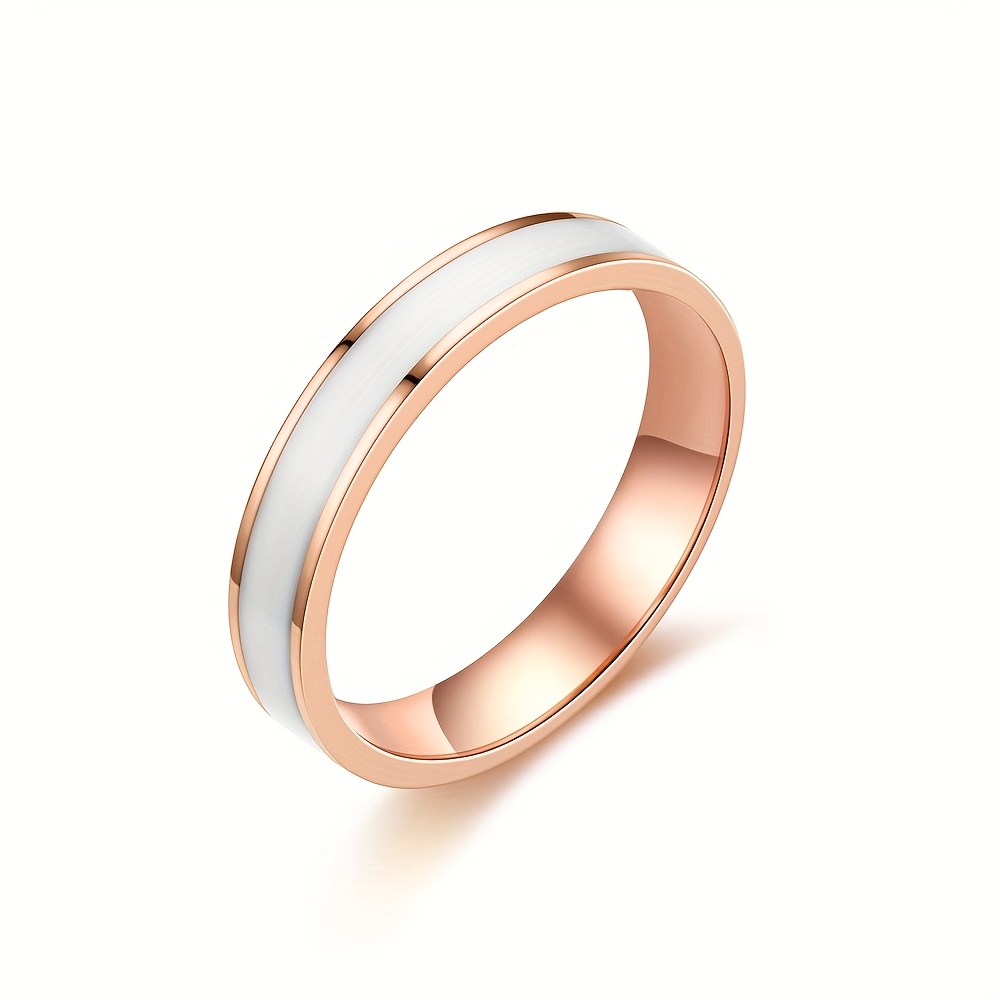 Rose Golden & Two Tone Ring for Women Minimalist Accessory